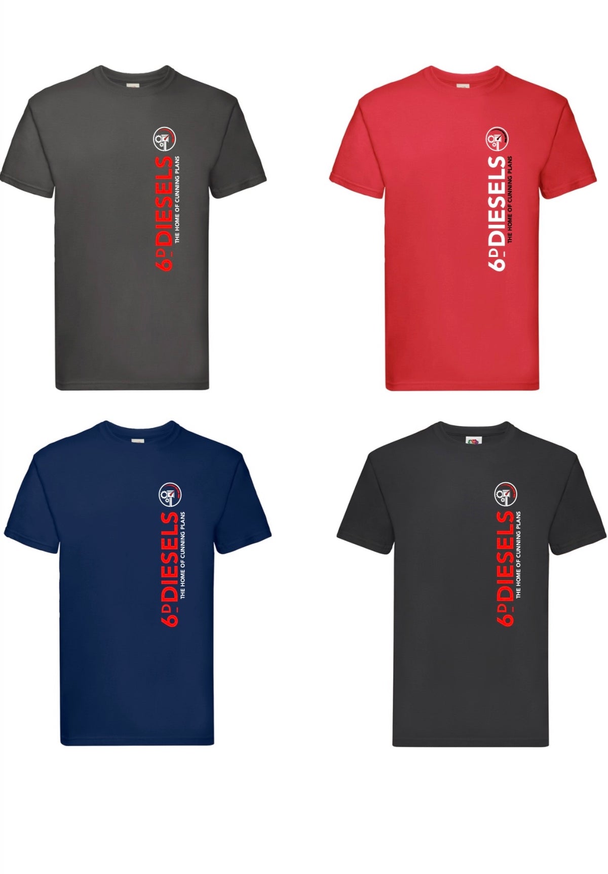 Vertical design piston T-shirt